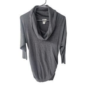 Motherhood Maternity Gray Cowl Neck 3/4 Sleeve Sweater - Small